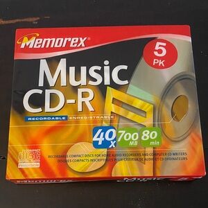 Memorex Music CD-R 5 Pack - Multi-Color